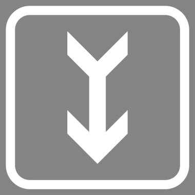 Vektör simgesi bir çerçeve içinde aşağı ok