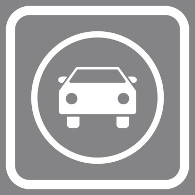 Araba vektör simgesi bir çerçeve içinde