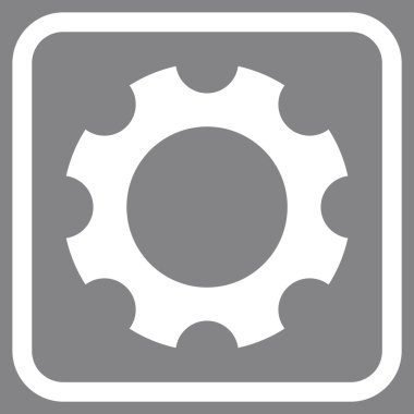 Dişli vektör simgesi bir çerçeve içinde