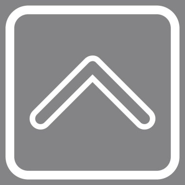 Vektör simgesi bir çerçeve içinde yukarı ok ucu