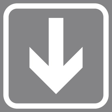 Vektör simgesi bir çerçeve içinde aşağı ok