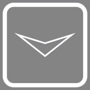 Vektör simgesi bir çerçeve içinde aşağı ok ucu