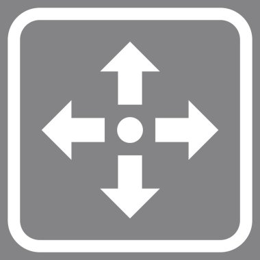 Genişletin okları vektör simgesi bir çerçeve içinde