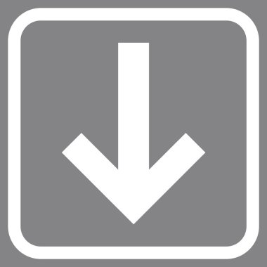 Vektör simgesi bir çerçeve içinde aşağı ok