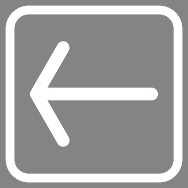 Ok sol vektör simgesi bir çerçeve içinde