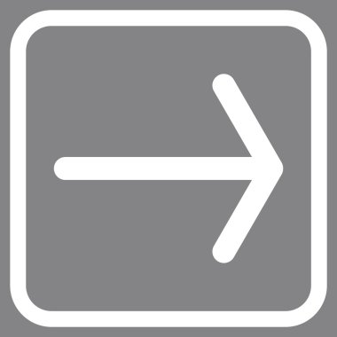 Ok sağ vektör simgesi bir çerçeve içinde