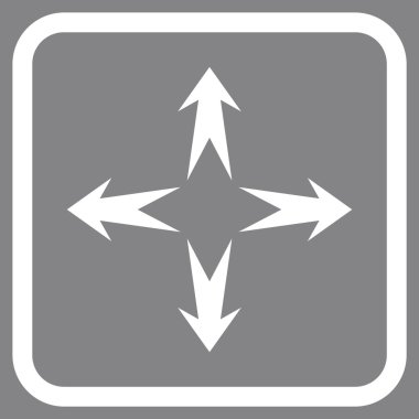 Genişletin okları vektör simgesi bir çerçeve içinde