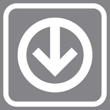 Vektör simgesi bir çerçeve içinde aşağı yön