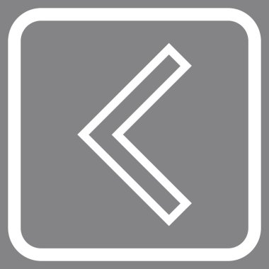 Ok ucu sol vektör simgesi bir çerçeve içinde