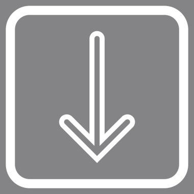 Vektör simgesi bir çerçeve içinde aşağı ok