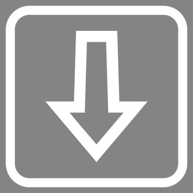 Vektör simgesi bir çerçeve içinde aşağı ok