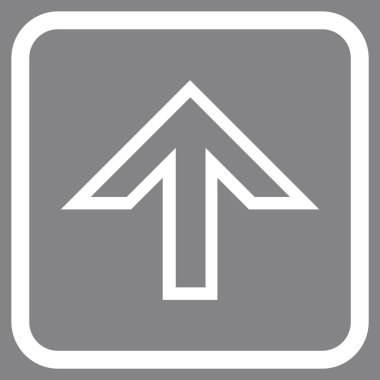 Vektör simgesi bir çerçeve içinde yukarı ok