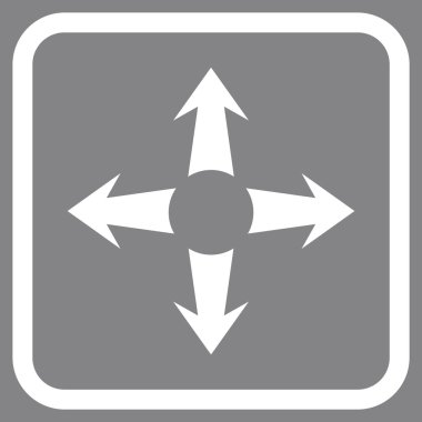 Genişletin okları vektör simgesi bir çerçeve içinde