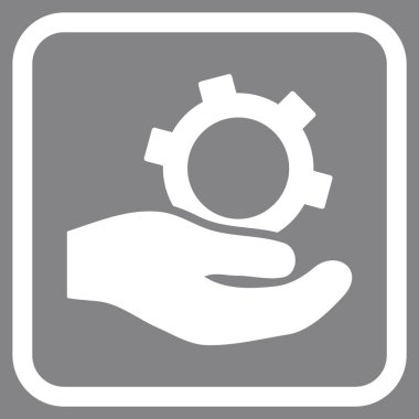 Bir çerçevedeki mühendislik hizmeti vektör simgesi