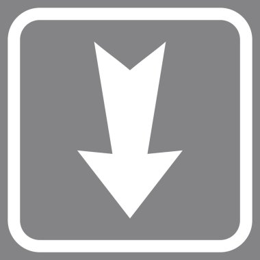 Vektör simgesi bir çerçeve içinde aşağı ok