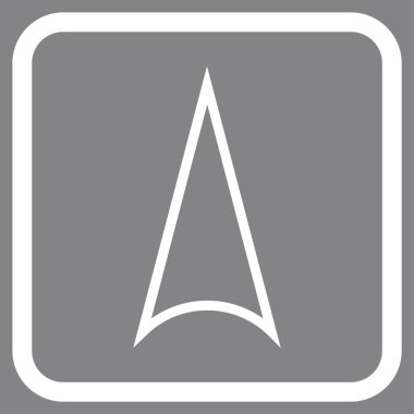 Vektör simgesi bir çerçeve içinde yukarı ok ucu