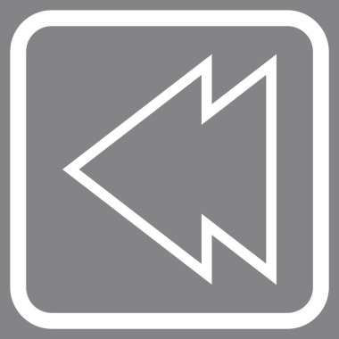 Yön sol vektör simgesi bir çerçeve içinde