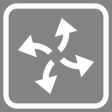 Santrifüj oklar bir çerçeve içinde simge vektör