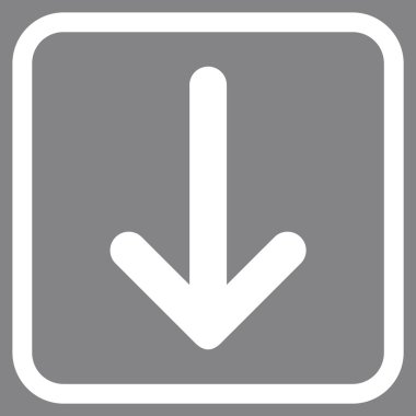 Vektör simgesi bir çerçeve içinde aşağı ok