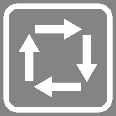 Dolaşım oklar bir çerçeve içinde simge vektör