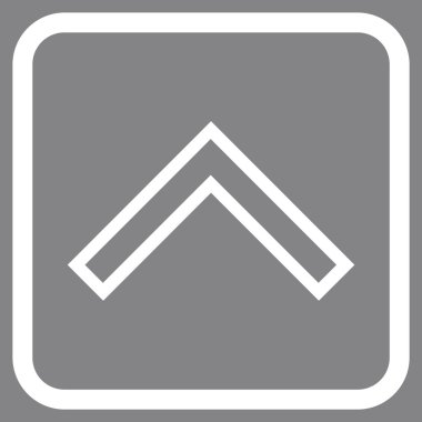 Vektör simgesi bir çerçeve içinde yukarı ok ucu