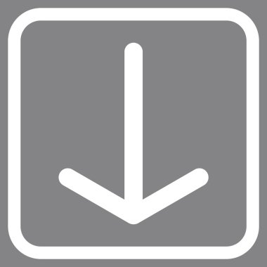 Vektör simgesi bir çerçeve içinde aşağı ok