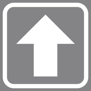 Vektör simgesi bir çerçeve içinde yukarı ok