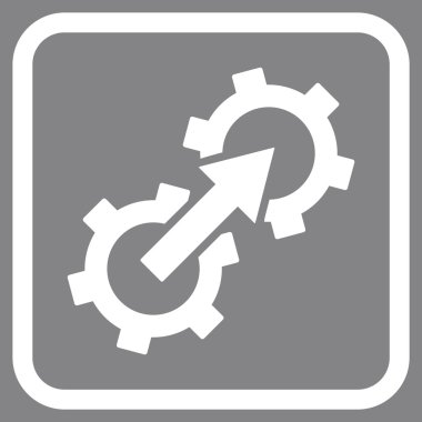 Dişli Tümleştirme vektör simgesi bir çerçeve içinde