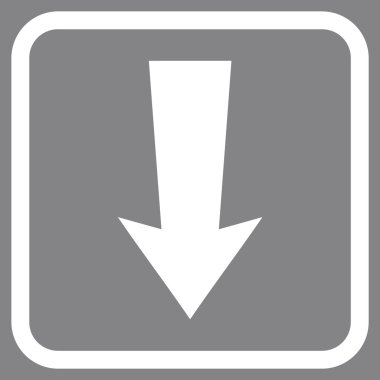 Vektör simgesi bir çerçeve içinde aşağı ok