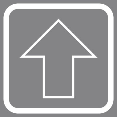 Vektör simgesi bir çerçeve içinde yukarı ok