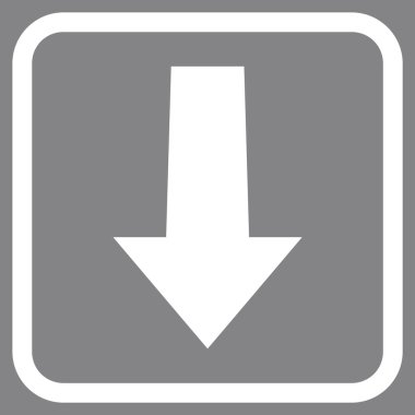 Vektör simgesi bir çerçeve içinde aşağı ok