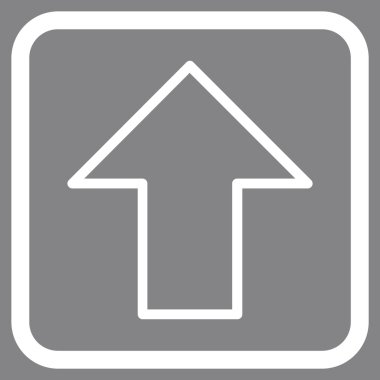 Vektör simgesi bir çerçeve içinde yukarı ok