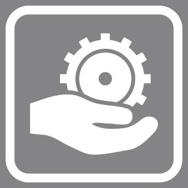 Geliştirme hizmeti vektör simgesi bir çerçeve içinde