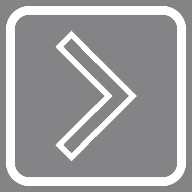 Ok ucu doğru vektör simgesi bir çerçeve içinde