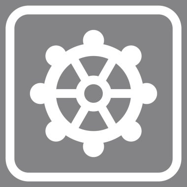 Dişli vektör simgesi bir çerçeve içinde