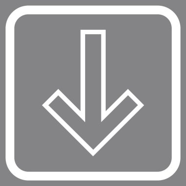 Vektör simgesi bir çerçeve içinde aşağı ok