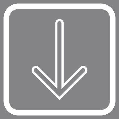 Vektör simgesi bir çerçeve içinde aşağı ok