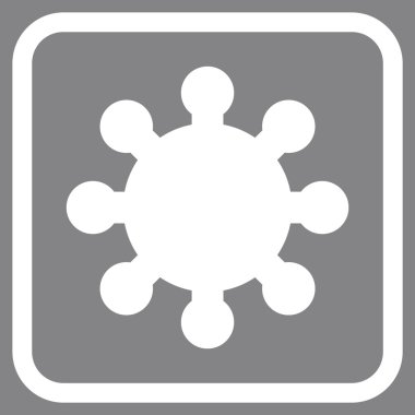 Dişli vektör simgesi bir çerçeve içinde