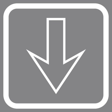 Vektör simgesi bir çerçeve içinde aşağı ok