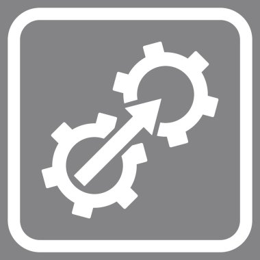 Dişli Tümleştirme vektör simgesi bir çerçeve içinde