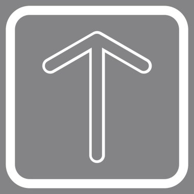 Vektör simgesi bir çerçeve içinde yukarı ok