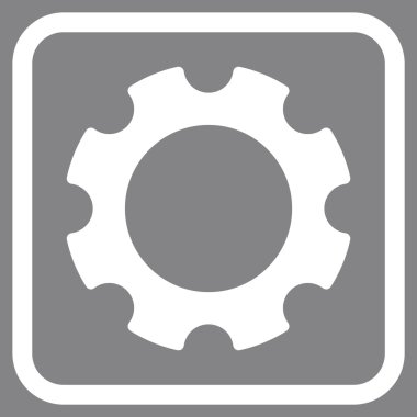 Dişli vektör simgesi bir çerçeve içinde