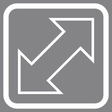 Exchange çapraz vektör simgesi bir çerçeve içinde