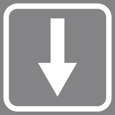 Vektör simgesi bir çerçeve içinde aşağı ok