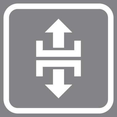 Düşey yönde vektör simgesi bir çerçeve içinde bölmek