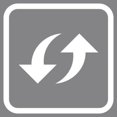 Exchange oklar bir çerçeve içinde simge vektör