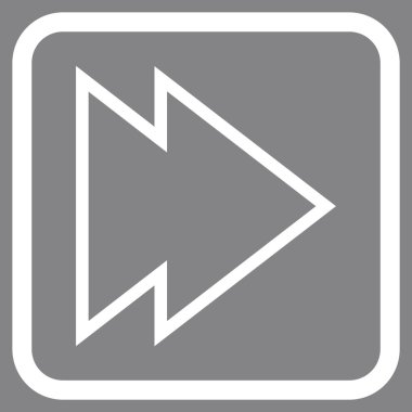 Yöne doğru vektör simgesi bir çerçeve içinde