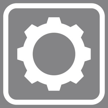 Dişli vektör simgesi bir çerçeve içinde