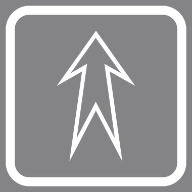 Vektör simgesi bir çerçeve içinde yukarı ok