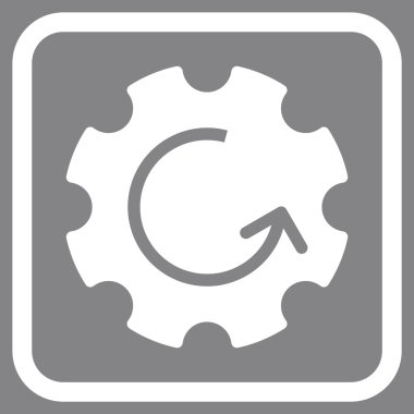 Dişli döndürme vektör simgesi bir çerçeve içinde